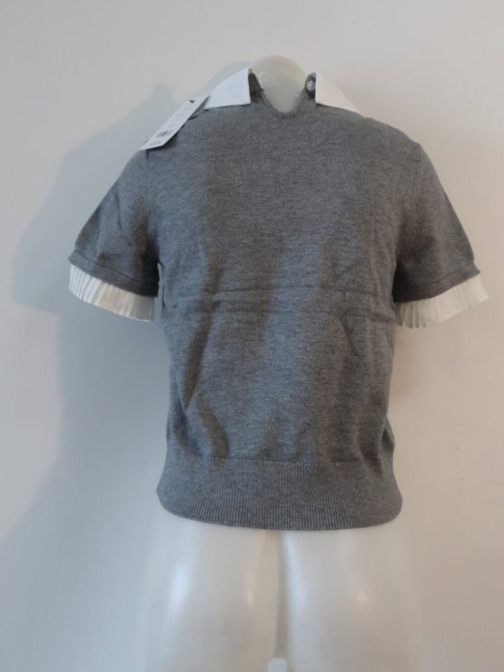 NWT Womens French Connection Grey White (Item-7) Mixed Media Pullover Sweater S - Picture 5 of 7